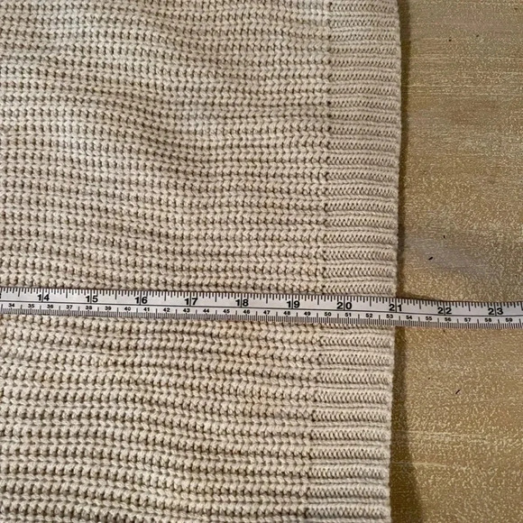 PINK Rose crewneck knit sweater with lace up detail on front upper arm area. - Picture 8 of 9